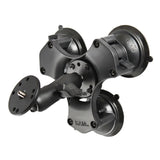 RAP-B-365-224-202AU RAM Triple Suction Mount with Round Plate and 1/4"-20 Stud