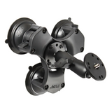 RAP-B-365-224-202AU RAM Triple Suction Mount with Round Plate and 1/4"-20 Stud