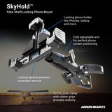 Arkon AV3530 SkyHold™ Yoke Locking Cell Phone Mount