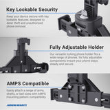 Arkon AV3530 SkyHold™ Yoke Locking Cell Phone Mount