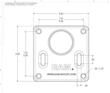 RAM-101U-B-2461 RAM Double Ball Mount with 1.5-Inch Ball and 75x75mm VESA Plate - C Size Short