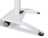 Luxor LX-PNADJ-WH Pneumatic Adjustable-Height Lectern / Mobile Standing Desk - White