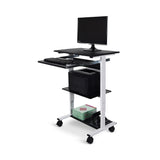 Luxor STAND-WS30 Three-shelf Adjustable Stand Up Workstation