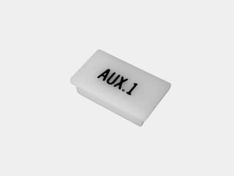 Havis C-LABEL-AUX1 Standard White Switch Label W/ Black Imprint - Synergy Mounting Systems