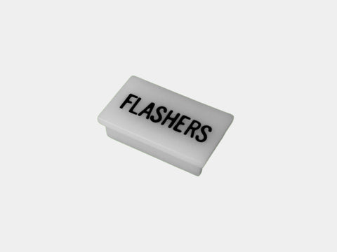 Havis C-LABEL-FLASHERS Standard White Switch Label W/ Black Imprint - Synergy Mounting Systems