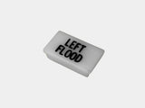 Havis C-LABEL-LEFT-FLOOD Standard White Switch Label W/ Black Imprint - Synergy Mounting Systems