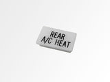 Havis C-LABEL-REAR-AC-HEAT Standard White Switch Label W/ Black Imprint - Synergy Mounting Systems