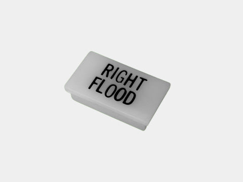 Havis C-LABEL-RIGHT-FLOOD Standard White Switch Label W/ Black Imprint - Synergy Mounting Systems