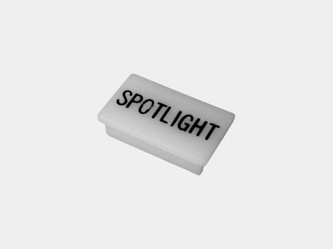 Havis C-LABEL-SPOTLIGHT Standard White Switch Label W/ Black Imprint - Synergy Mounting Systems