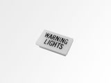 Havis C-LABEL-WARN-LIGHTS Standard White Switch Label W/ Black Imprint - Synergy Mounting Systems