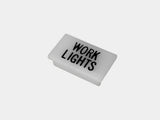 Havis C-LABEL-WORK-LIGHTS Standard White Switch Label W/ Black Imprint - Synergy Mounting Systems