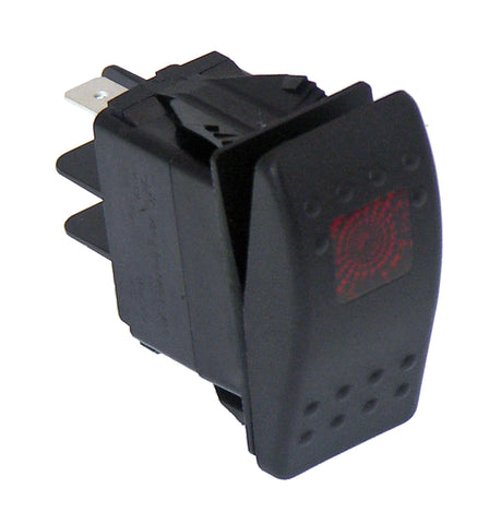 Havis C-SW-1 Black Paddle Type Rocker Switch, LED Pilot Light, 20 Amps, 12 Volt, On/Off 3 Prong - Synergy Mounting Systems