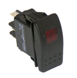 Havis C-SW-3 Black Paddle Type Rocker Switch, LED Pilot Light, 20 Amps, 12 Volt, Off/On/On 5 Prong - Synergy Mounting Systems