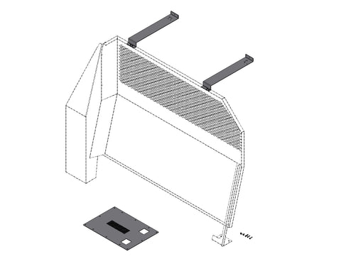 Havis P-MFK-12 Middle partition filler panel Mounting kit for 2015-2021 Ford Transit window van with Low Roof and side swing out or sliding doors - Synergy Mounting Systems