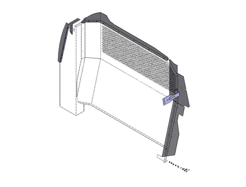 Havis P-MFK-7 Middle partition filler panel Mounting kit for 2008-2021 Chevrolet Savana G-Series van with dual side doors used with p/n: P-MID-1 middle partition - Synergy Mounting Systems