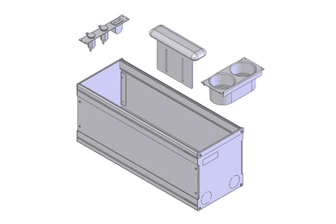 Havis PKG-CON-139 Universal SUV 24" Premium 10" High Console Package - Synergy Mounting Systems