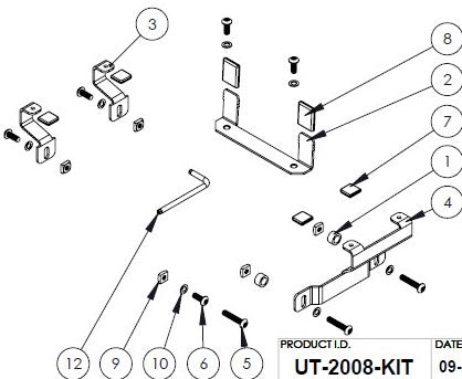 Havis UT-2008-KIT Adaptor Lug Kit to secure Panasonic Q1 & Q2 in Universal Rugged Cradle UT-2001 - Synergy Mounting Systems